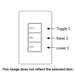 Greengate RC-3TLB-Z2D Room Controller Wallstation, 3 Large Buttons, Zone 2/Raise/Lower