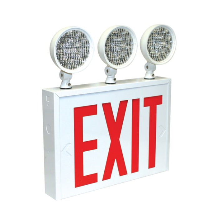 AtLite RCS183LED 3 Heads Exit/Emergency Combo, Single Face
