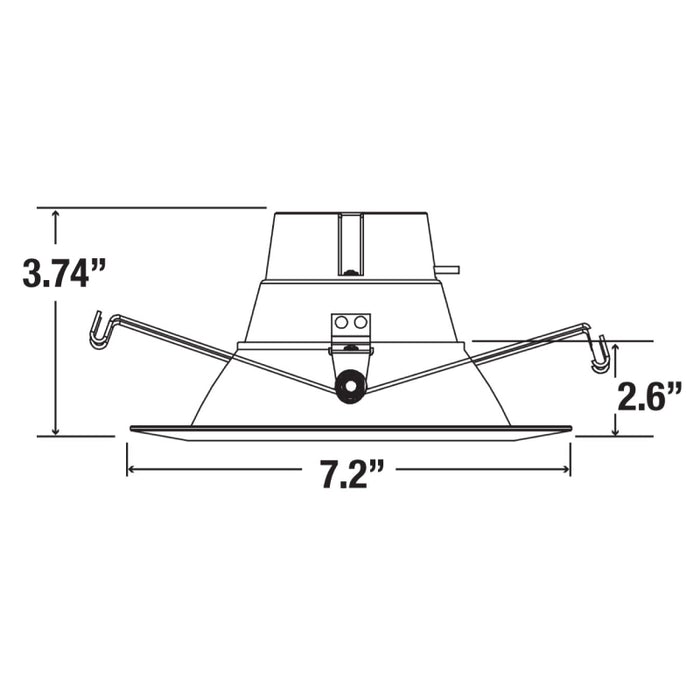 Elite REL637 5"/6" 10W LED Baffle Recessed Retrofit, 5CCT Selectable, 950 Lumens, 120V