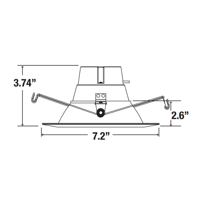 Elite REL637 5"/6" 16W LED Retrofit Baffle, 5CCT Selectable, 1200 Lumens, 120V