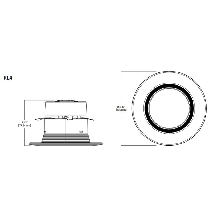 Halo RL4 4" Recessed LED Retrofit Module, 5CCT & 2 Lumens Selectable, Dim to Warm, Dimming Down to 5% , Matte White