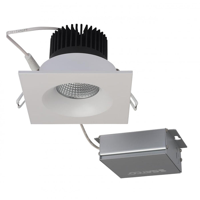 Satco 3" 12W LED Direct Wire Square Downlight, 3000K