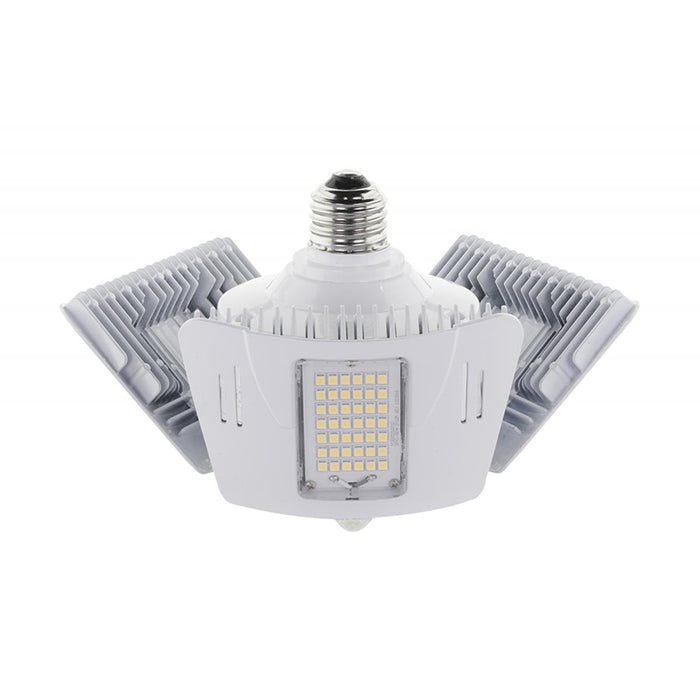 Satco S13119 60W LED Utility Light, Corncob; 4000K; Medium Base; 100-277V; Adjustable Beam Angle; Clear