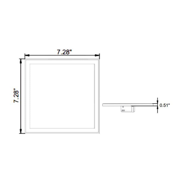 Westgate LPS-S6 12W LED Surface Mount Panel, 5000K