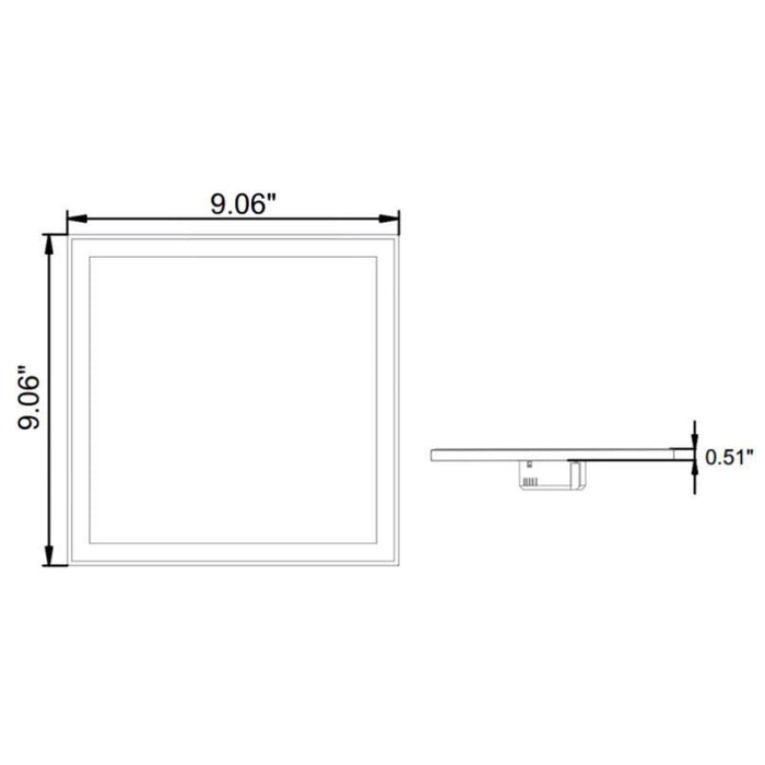 Westgate LPS-S8 16W LED Surface Mount Panel, 3000K
