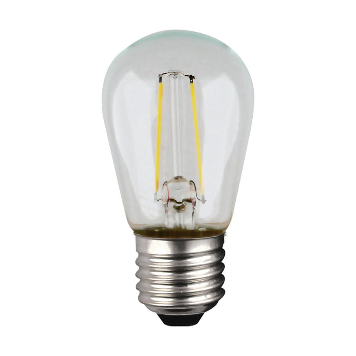 Satco S8021 1W S14 LED String Light Replacement Bulb, E26 Base, 2700K, Clear (Pack of 4)