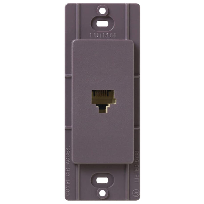 Lutron SC-PJ Claro 6 Conductor Designer Telephone Jack - Plum