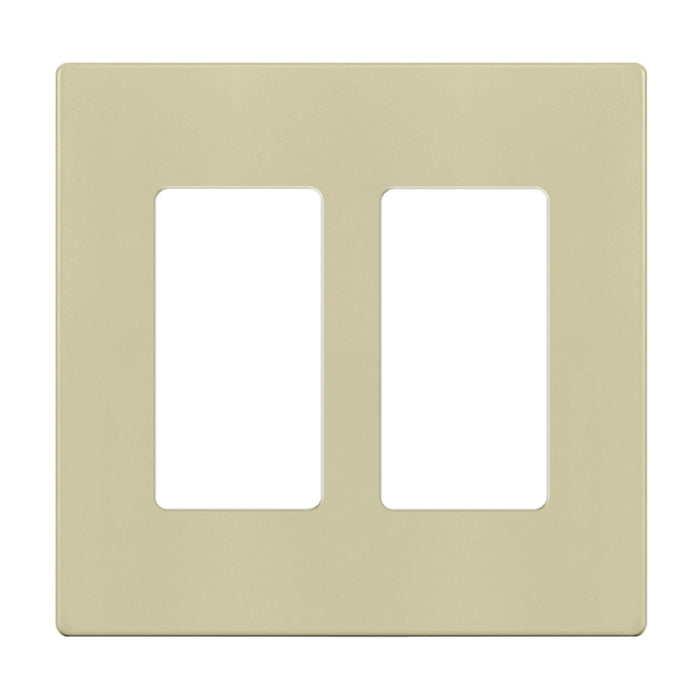 Enerlites SI8832 Screwless Decorator/GFCI Two-Gang Wall Plate