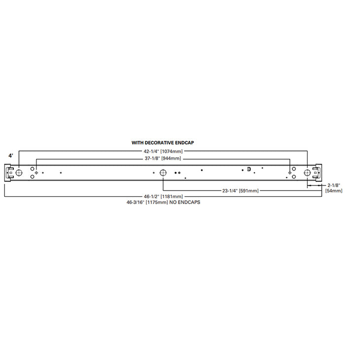 Metalux SLSTP 4-ft LED Strip Light, CCT & Lumen Selectable, Up to 6045 Lumens, 0-10 Dim, 120-277V