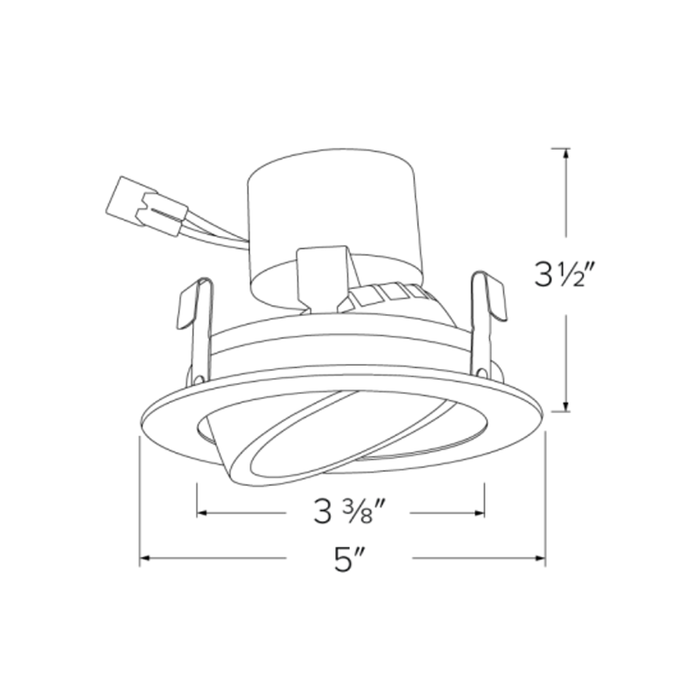 Elco EL416 4" 9W LED Adjustable Gimbal Insert, 5CCT Selectable, 120V