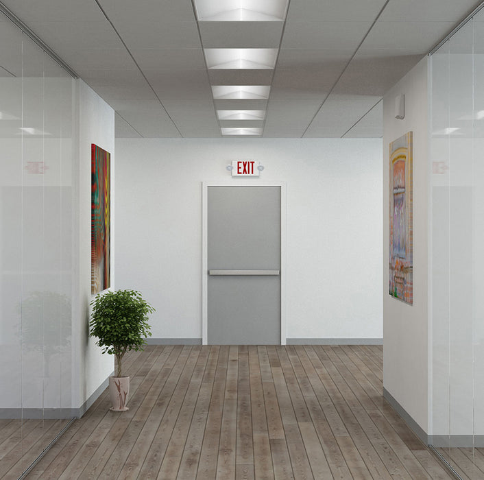 Sure-Lites APC Series Exit Sign with LED Emergency Light Heads