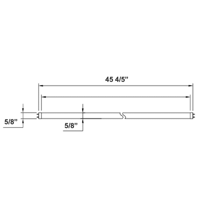 Westgate T5-EZ6-GS 4ft 24W LED T5 Linear Glass Lamp, 5000K