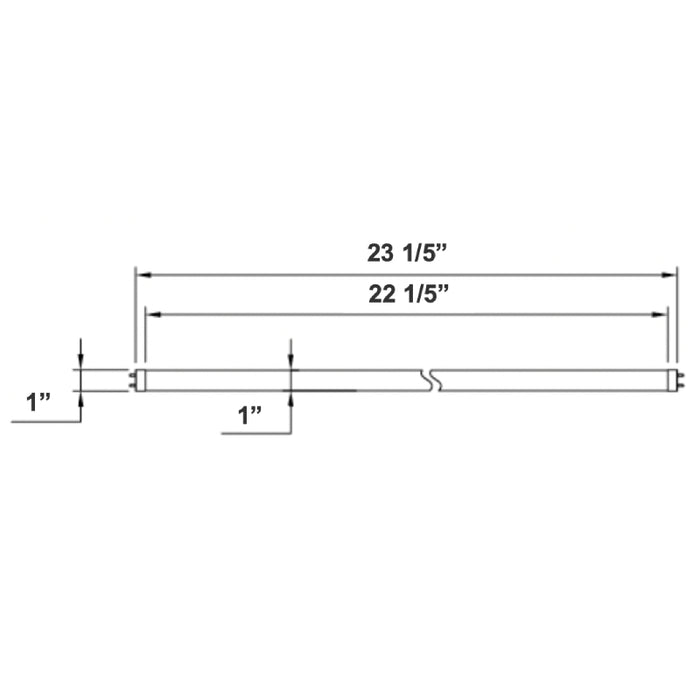 Westgate T8-EZX 2ft 8W LED T8 Linear Glass Lamp, CCT