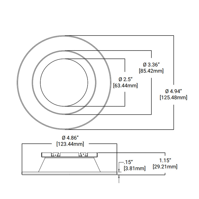 Halo TL40R 3.5" Conical Reflector Trim