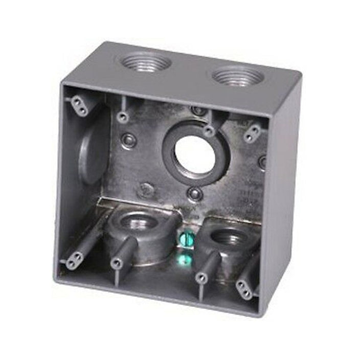 Westgate W2DB75-5 Two-Gang Deep Box, 3/4" Trade Size, 5 Outlet Holes