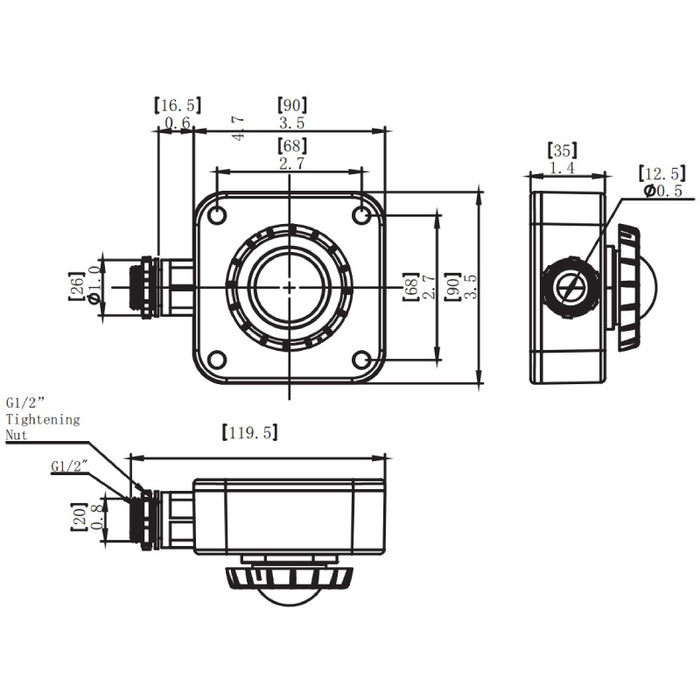 Westgate WEC-3PR-60 0-10V PIR 120-277V Knuckle Sensor