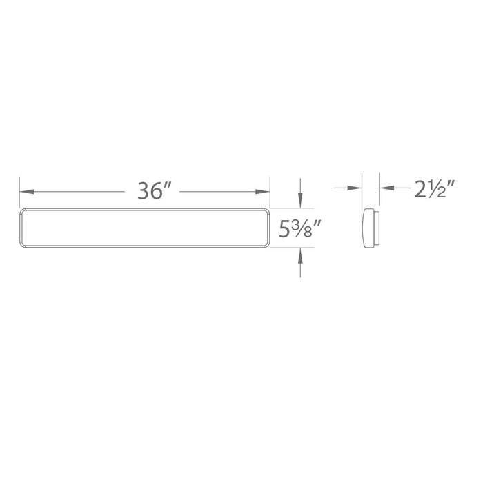 WAC WS-236 FLO 1-lt LED 36" Wall Light, CCT