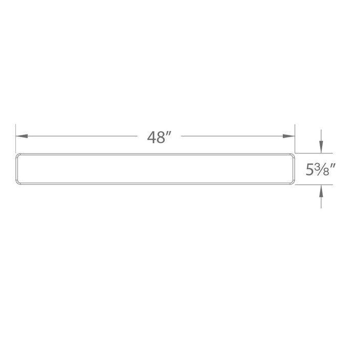 WAC WS-248 FLO 1-lt LED 48" Wall Light, CCT