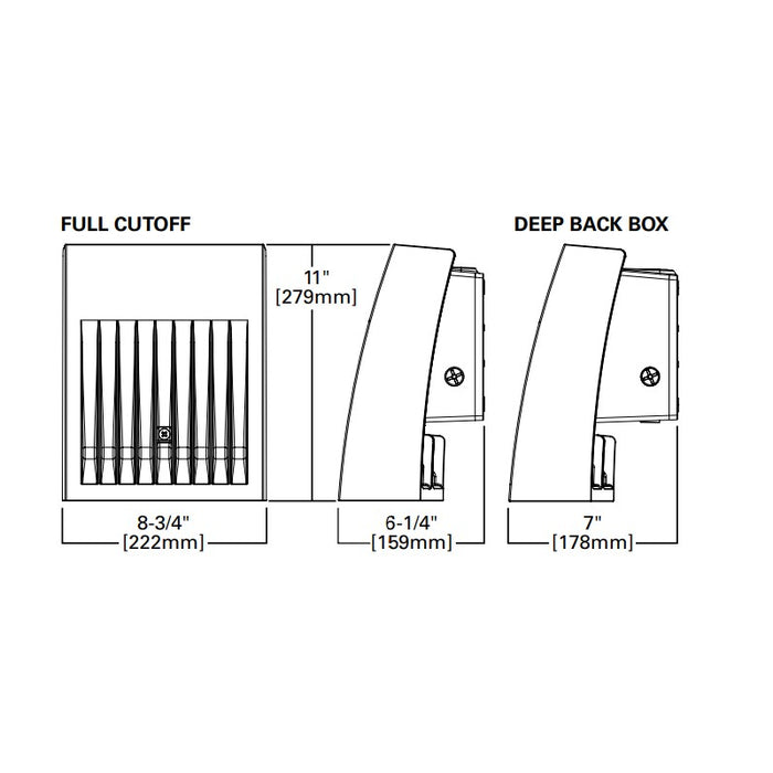 Lumark XTOR8 Crosstour MAXX 81W LED Full Cutoff Wall Pack, 120V PC