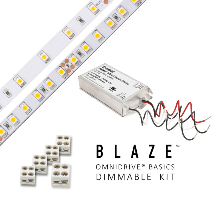 Diode LED Blaze 12V 16.4 Ft. LED Tape Light Kits, OMNIDRIVE BASICS Power Supply
