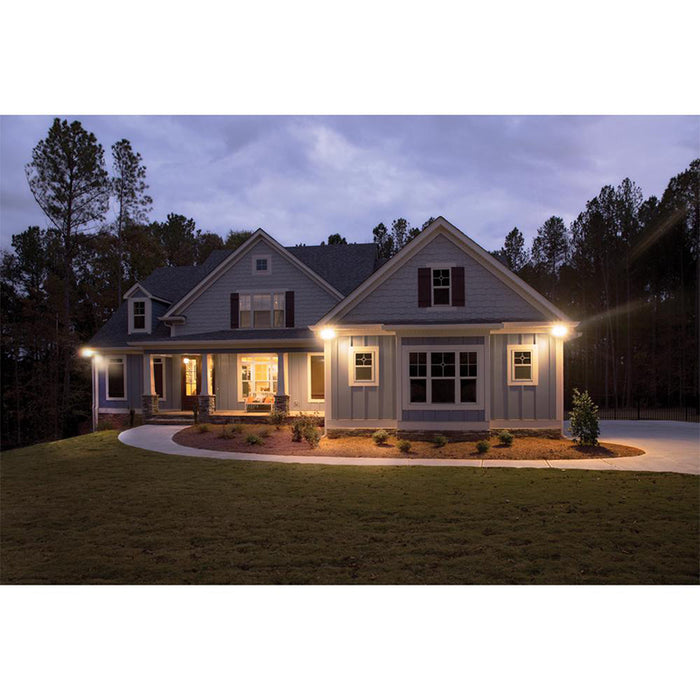 Halo PC LED Twin Head Flood 13W LED with Integrated Photocell and Selectable CCT