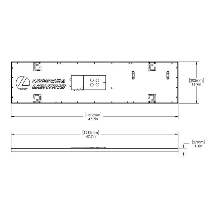 Lithonia Contractor Select CPANL 1x4 LED Flat Panel,  Switchable Lumen & CCT, Up to 4400 LM, 120-277V