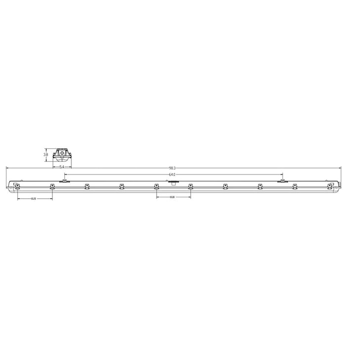 Lithonia Contractor Select CSVT 8-ft LED Vapor Tight Strip Light, 4000K, 10,000 LM, 120-277V