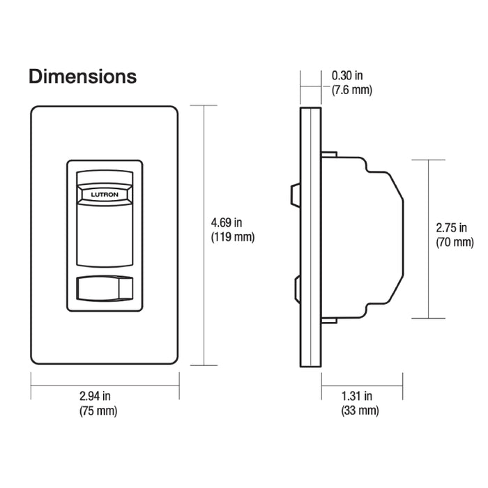 Lutron CTRP-253P Skylark Contour 250W Single Pole/3-Way ELV/LED Dimmer