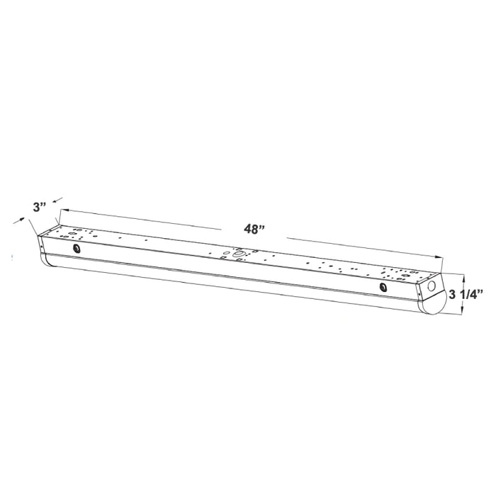 Westgate LSN 4-ft 25W/30W/40W LED Narrow Strip Light with Sensor