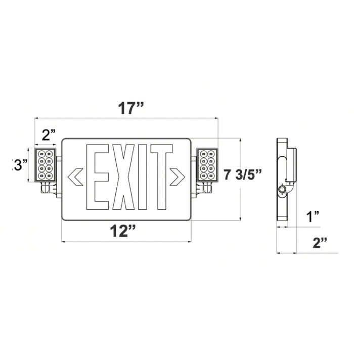 Westgate XTSL LED Super Slim Exit Sign with Adjustable Heads