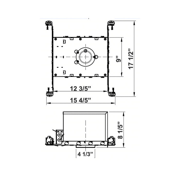 Westgate ICFAL-4 4" LED Type IC Fire-Rated New Construction Housing - 4 PACK
