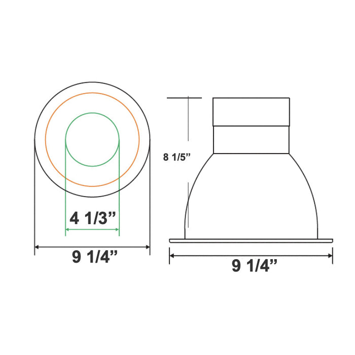 Westgate CRLX8 8" 50W/65W/80W LED Commercial Recessed Light, 5000K
