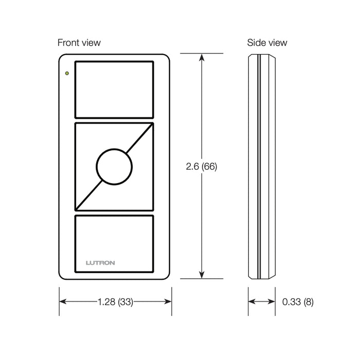 Lutron PJ2-3BRL Pico 3-Button Wireless Control With Raise/Lower