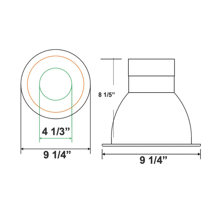 Westgate CRLX8 8" 50W/65W/80W LED Commercial Recessed Light, 4000K