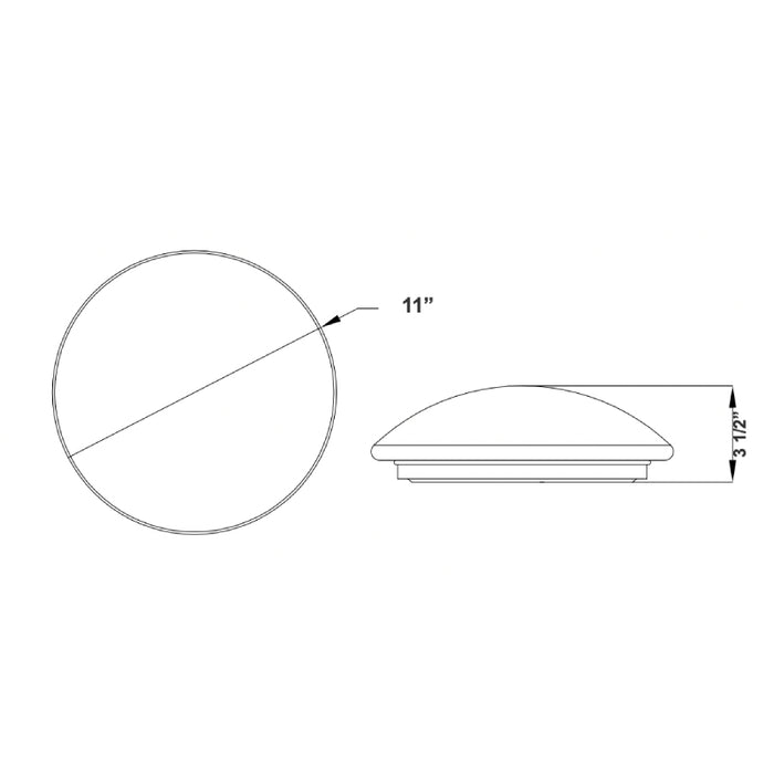 Westgate FCR 11" 16W LED Round Cloud Fixture, CCT