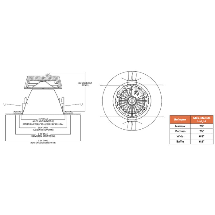 Halo Commercial 81 8" Conical Reflector