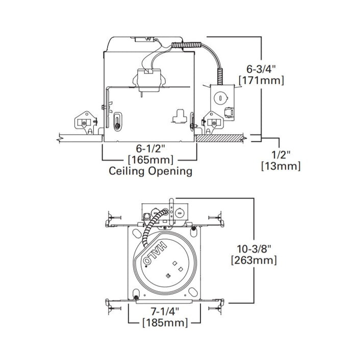 Halo E7ICAT 6" IC Air-Tite New Construction Housing