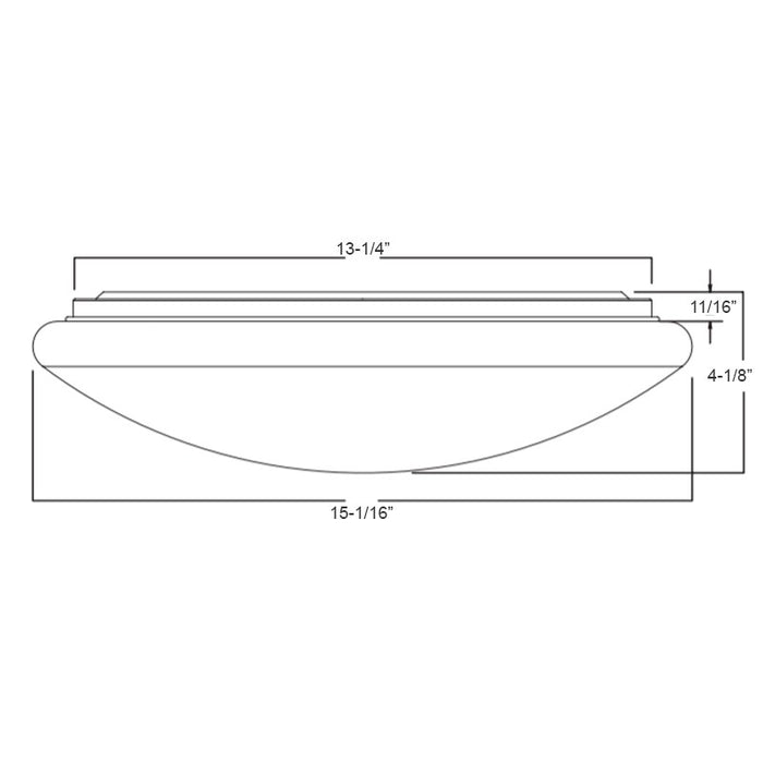 Metalux FM WR 15" Round LED Flush Mount with Selectable CCT