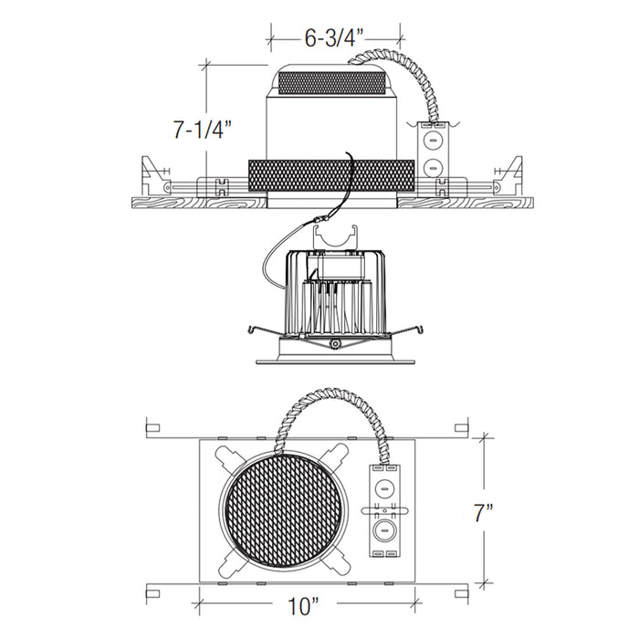 Elite Fire Shield FS-LD6IC-AT-DIMTR 6" LED IC/Non-IC New Construction Housing - 120V