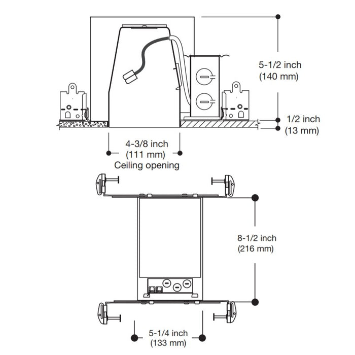 Halo H995ICAT 4" IC AIR-TITE LED Dedicated New Construction Housing, 6-Pack