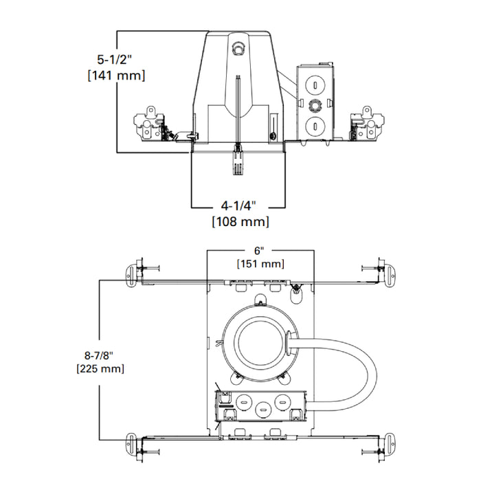 Halo H45ICATD010 4" Shallow Recessed New Construction Housing