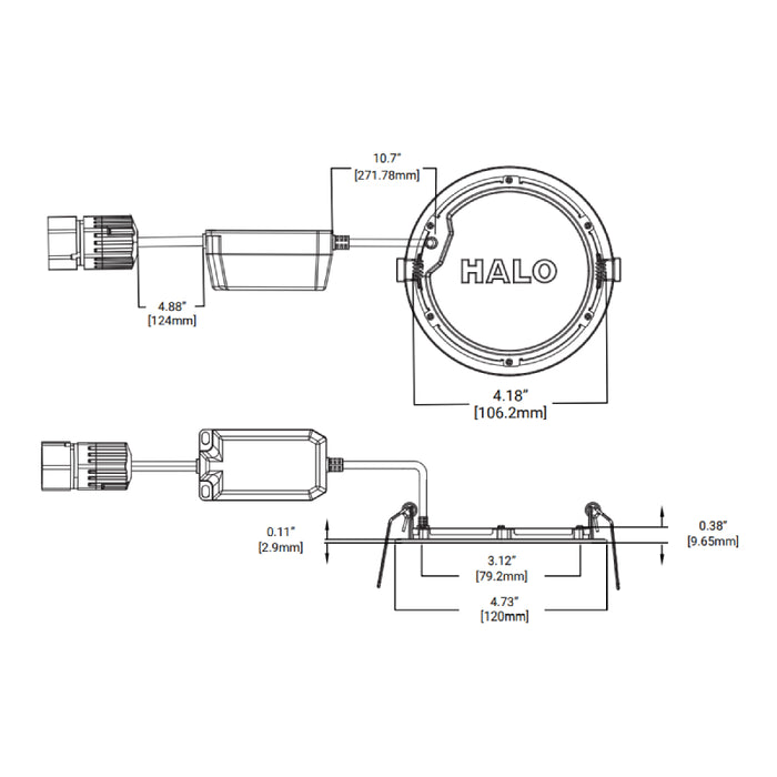 Halo HLBQL4069FSE010-6PK 4" QuickLink Low Voltage 0-10V Canless Downlights (6-Pack Kit Including Driver)