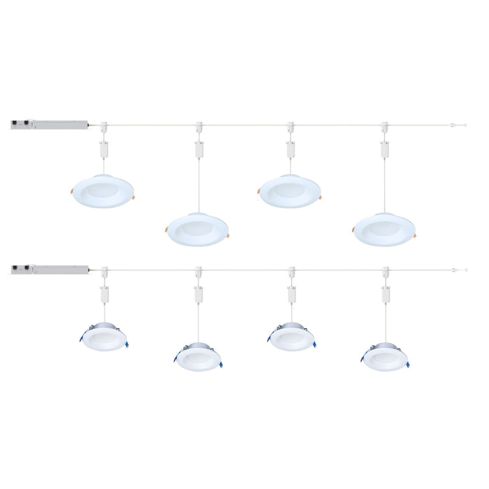 Halo LTQL4069S1EDM-4PK 4" QuickLink Low Voltage Phase Cut Canless Downlights (4-Pack Kit Including Driver)