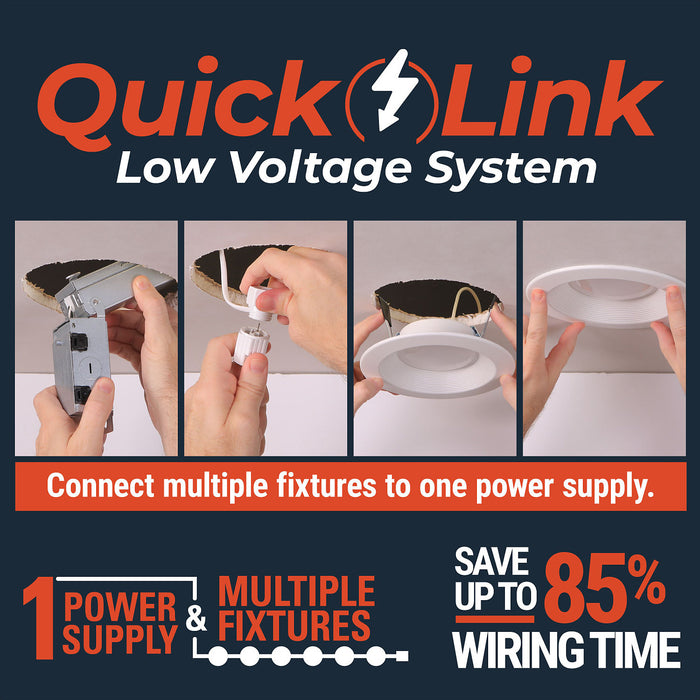 Halo  RLQL6069SE010DM-8PK 6" QuickLink Low Voltage 0-10V Canless Downlights (8-Pack Kit Including Driver)