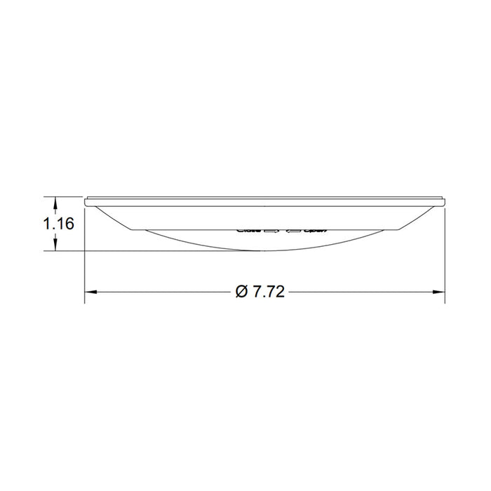 Juno Contractor Select JSBT 6" SlimBasics Tapered LED Surface Mount Disk Light, 3000K