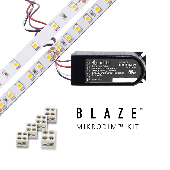 Diode LED Blaze 24V 16.4 Ft. LED Tape Light Kits, MikroDIM Power Supply