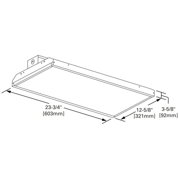 Metalux LHB 87W LED Linear High Bay, 1200 Lumens, 0-10V Dimming, 120-277V