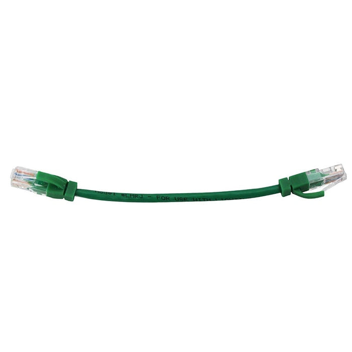 Green cable with white stripe (6")