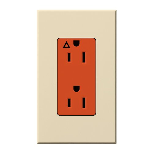 Lutron NTR-15-IG-OR Nova T* 15A Isolated Ground Receptacle