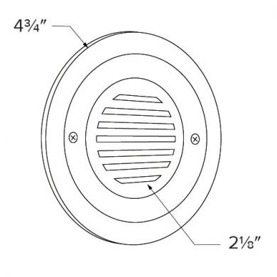 Elco ELST87 Round Mini LED Step Light with Angled Louver
